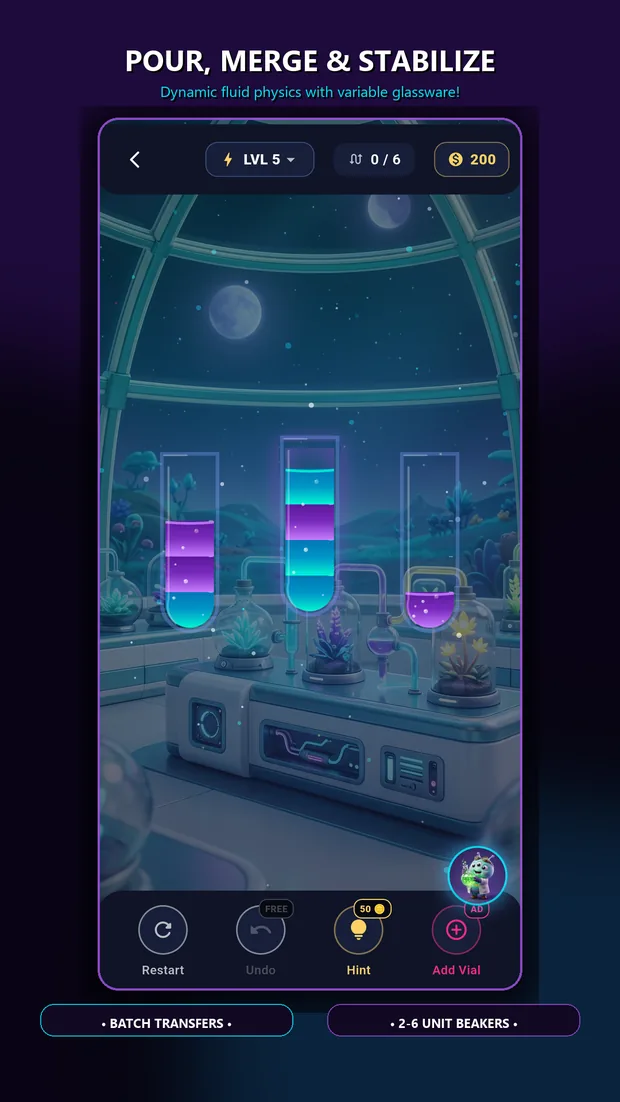Alien Alchemy gameplay screen 2