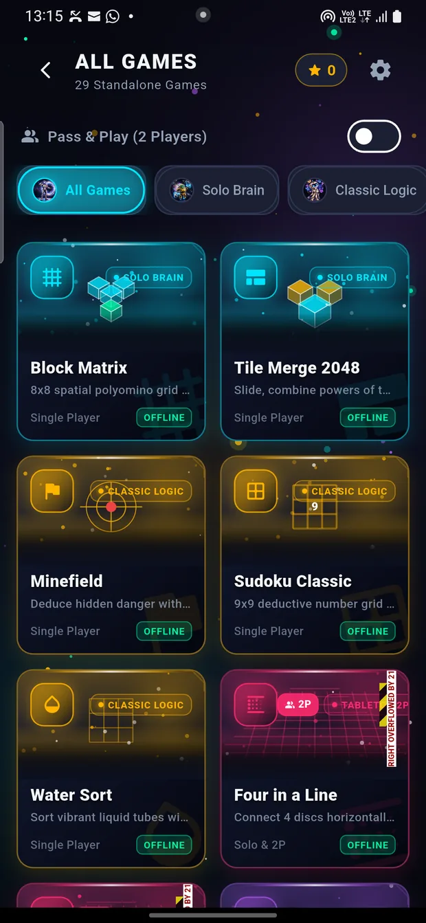 Cosmic Pocket gameplay screen 1
